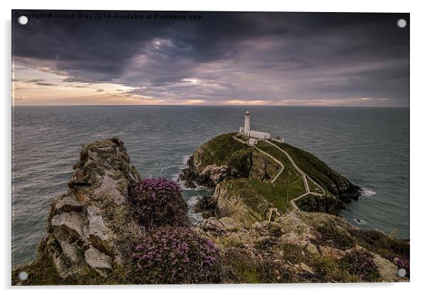  South Stack Lighthouse Acrylic by Simon Gray