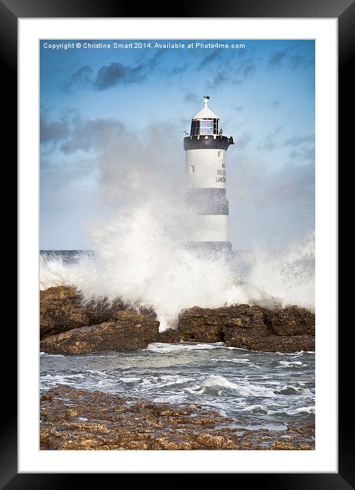 Stormy Lighthouse Framed Mounted Print by Christine Smart