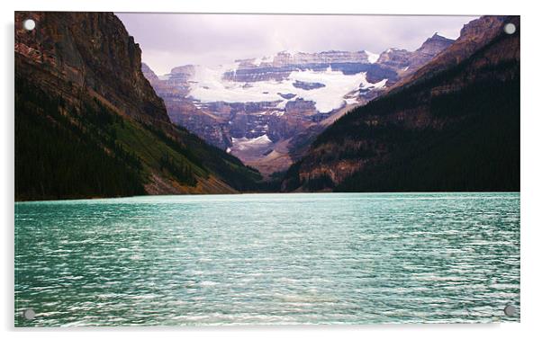 Lake Louise, Banff National Park. Acrylic by charlie Mellow