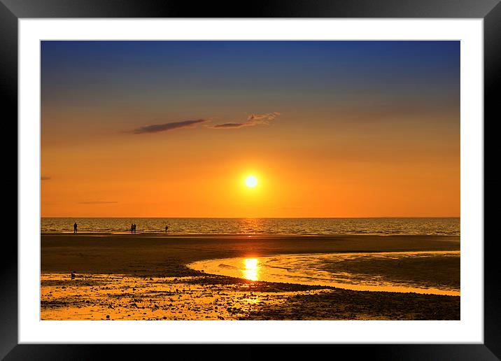 Holme Beach Sunset 060814 Framed Mounted Print by Alan Simpson