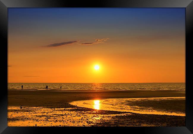 Holme Beach Sunset 060814 Framed Print by Alan Simpson