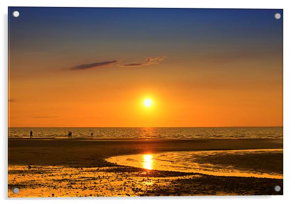 Holme Beach Sunset 060814 Acrylic by Alan Simpson