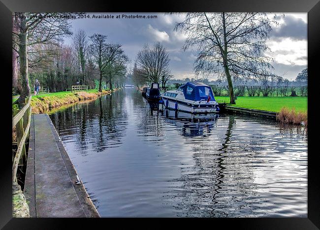 On The Canal Ripon Framed Print by Trevor Kersley RIP