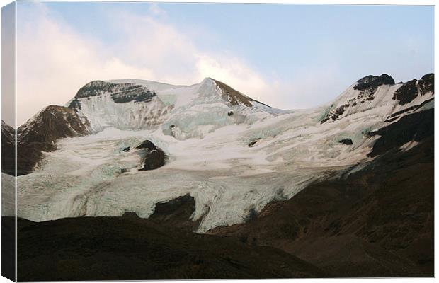 The Columbia icefields, Alberta, Canada, c Canvas Print by charlie Mellow