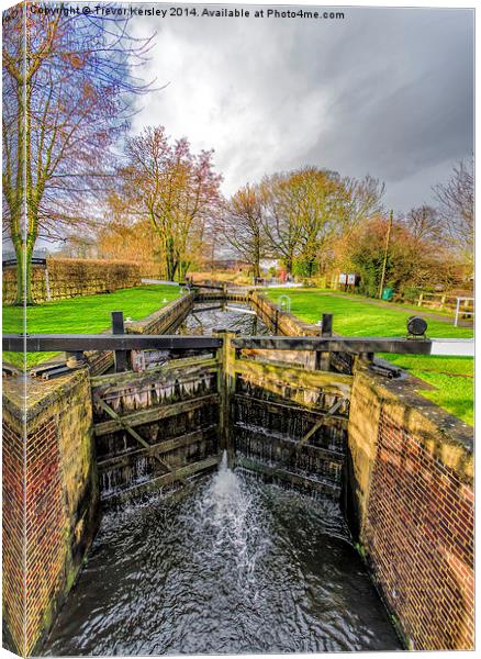 The Lock  Ripon Canal Canvas Print by Trevor Kersley RIP