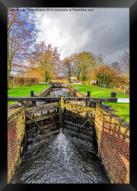 The Lock  Ripon Canal Framed Print by Trevor Kersley RIP