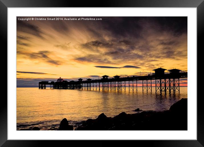 Sunrise at Llandudno Pier Framed Mounted Print by Christine Smart