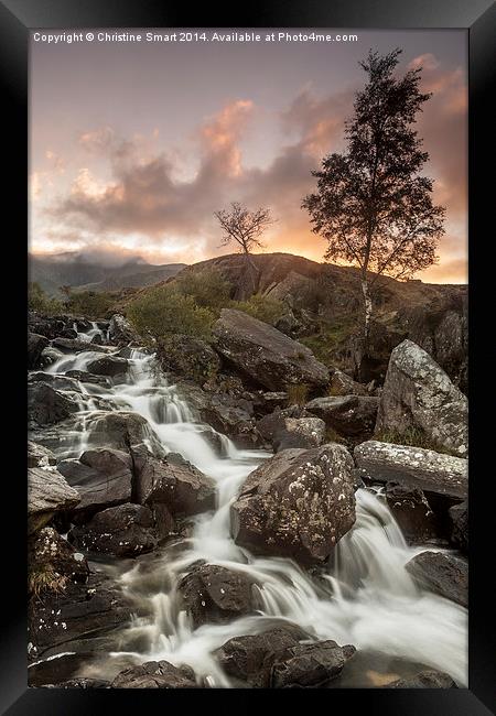  Sunset at Rhaeadr Idwal Framed Print by Christine Smart