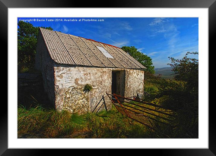  Wriggly Tin: Gwaun Valley Barn Framed Mounted Print by Barrie Foster