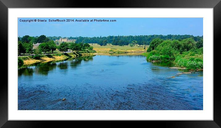  River Tweed Framed Mounted Print by Gisela Scheffbuch