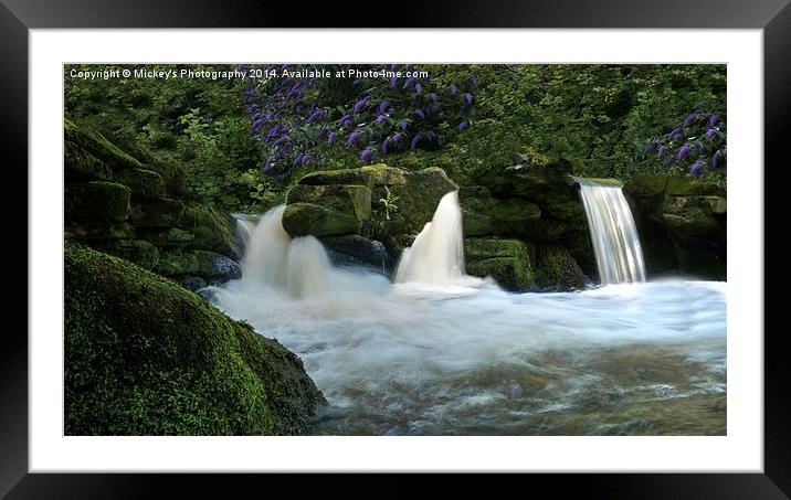 Tranquil Waterfall Framed Mounted Print by rawshutterbug 