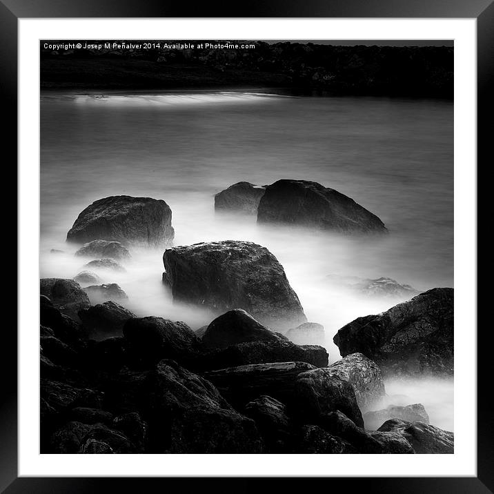 Ethereal long exposure image of the beach Framed Mounted Print by Josep M Peñalver