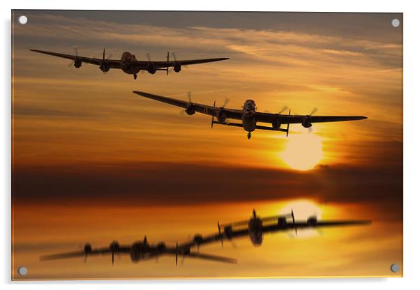 Lancaster Bombers make Landfall Acrylic by Oxon Images