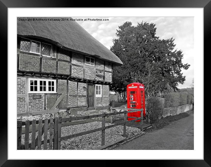  THE OLD POST OFFICE TICHBOURNE  HAMPSHIRE Framed Mounted Print by Anthony Kellaway