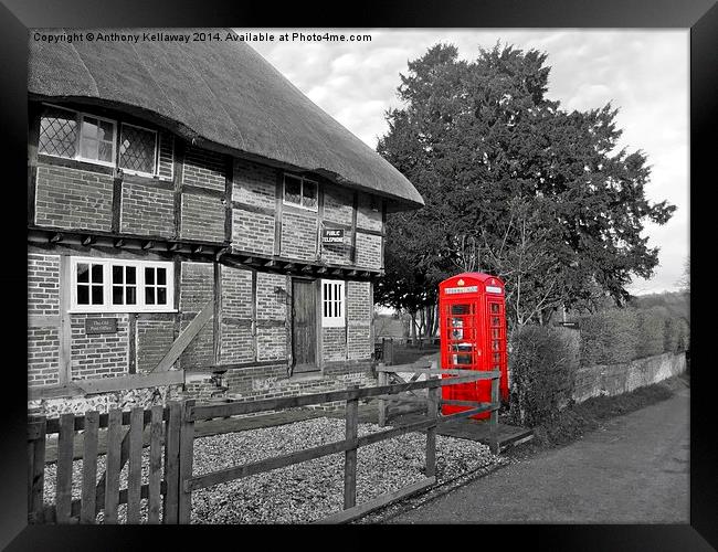  THE OLD POST OFFICE TICHBOURNE  HAMPSHIRE Framed Print by Anthony Kellaway