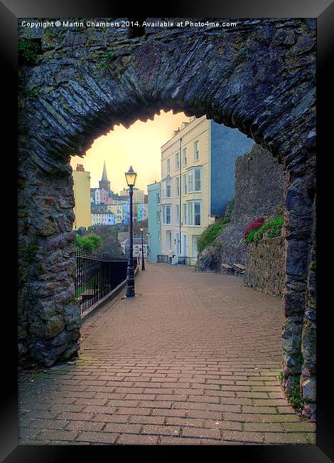  Through the Arch at Dusk Framed Print by Martin Chambers