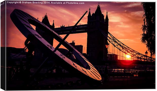  Tower Bridge Sunset Canvas Print by Graham Beerling
