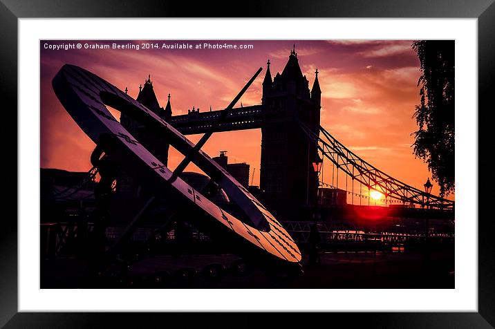  Tower Bridge Sunset Framed Mounted Print by Graham Beerling
