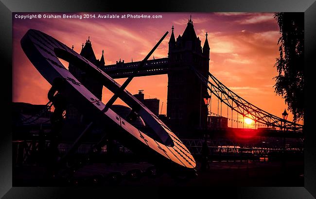  Tower Bridge Sunset Framed Print by Graham Beerling