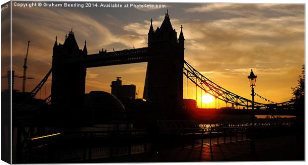 Sunset at Tower Bridge Canvas Print by Graham Beerling