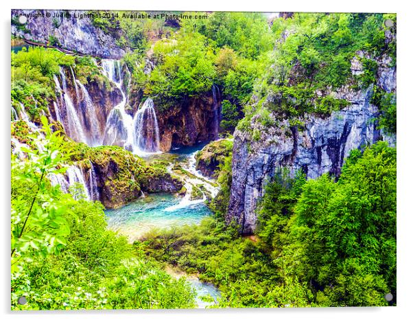  The Outstanding Plitvice Lakes Acrylic by Judith Lightfoot
