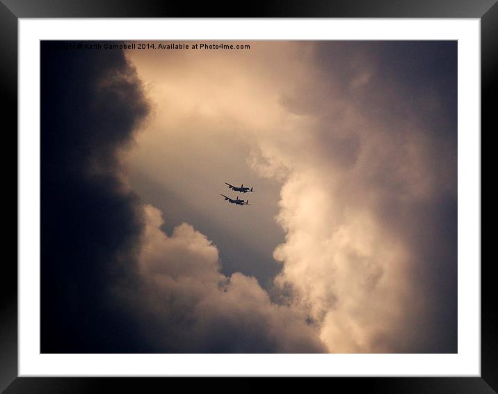 Lancaster Sunset Formation Framed Mounted Print by Keith Campbell