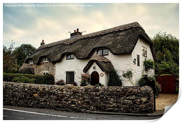 Country Cottage Thatched. Print by Annabelle Ward