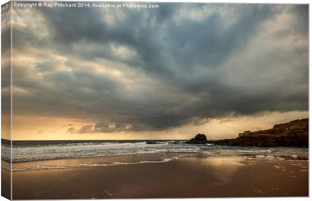  Dramatic Skies Over South Shields Beach Canvas Print by Ray Pritchard