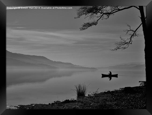  Lonely Coniston Water Framed Print by Simon Hall