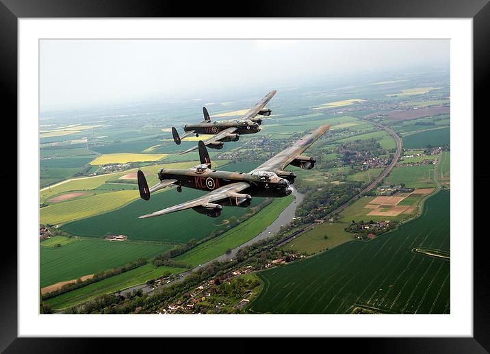 Two Lancasters over the upper Thames Framed Mounted Print by Gary Eason