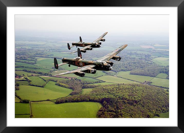 Two Lancs over Bucks Framed Mounted Print by Gary Eason