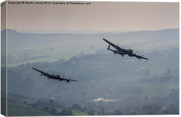  Lancasters over Ladybower Canvas Print by K7 Photography