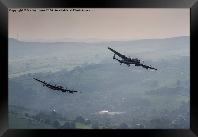  Lancasters over Ladybower Framed Print by K7 Photography