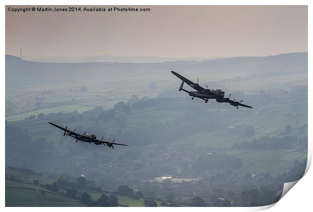  Lancasters over Ladybower Print by K7 Photography