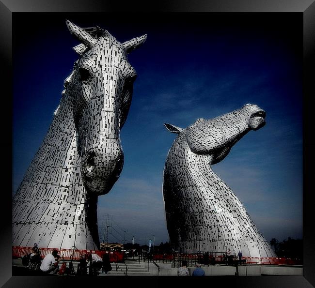  down at the kelpies    Framed Print by dale rys (LP)