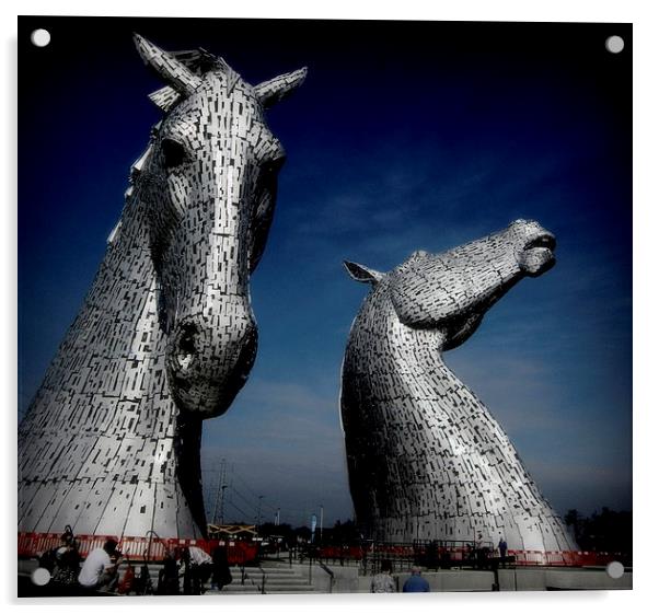  down at the kelpies    Acrylic by dale rys (LP)