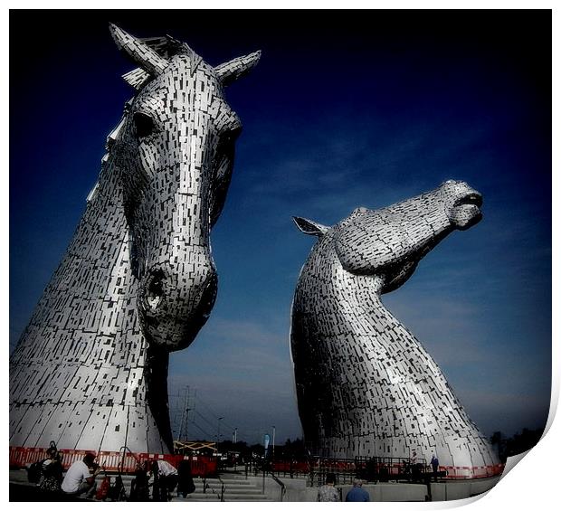  down at the kelpies    Print by dale rys (LP)