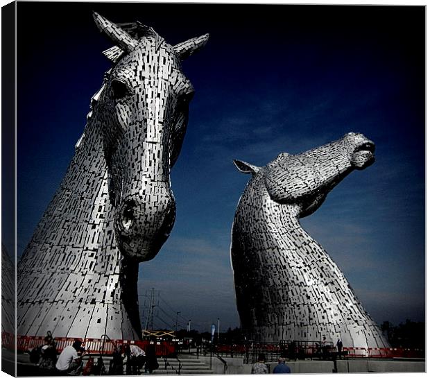  down at the kelpies   Canvas Print by dale rys (LP)