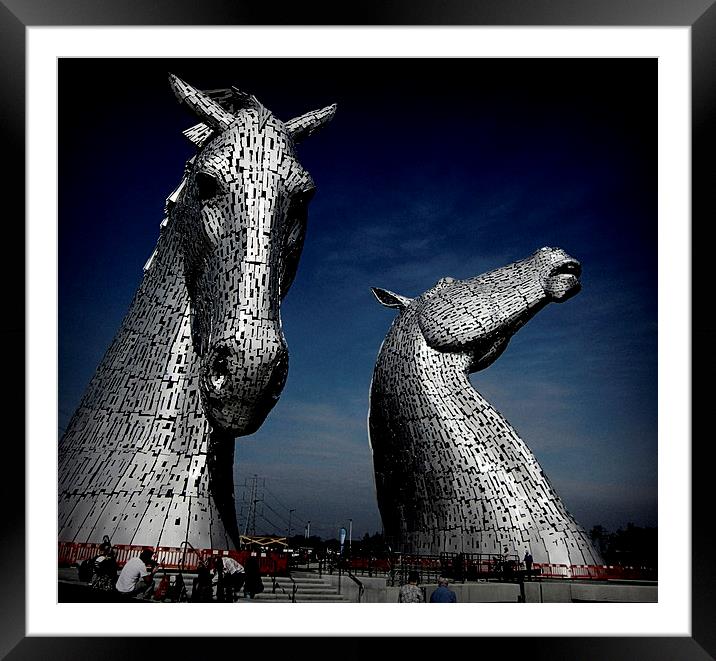  down at the kelpies   Framed Mounted Print by dale rys (LP)