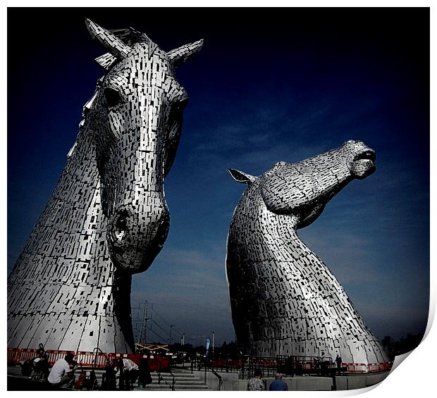  down at the kelpies   Print by dale rys (LP)