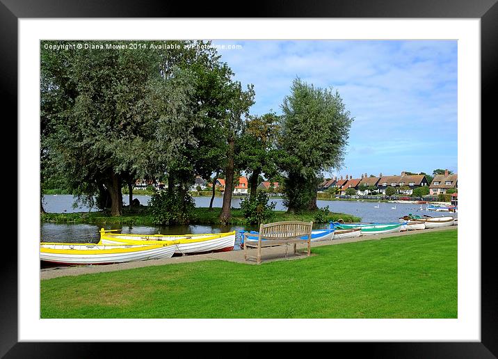  Thorpeness Suffolk Framed Mounted Print by Diana Mower