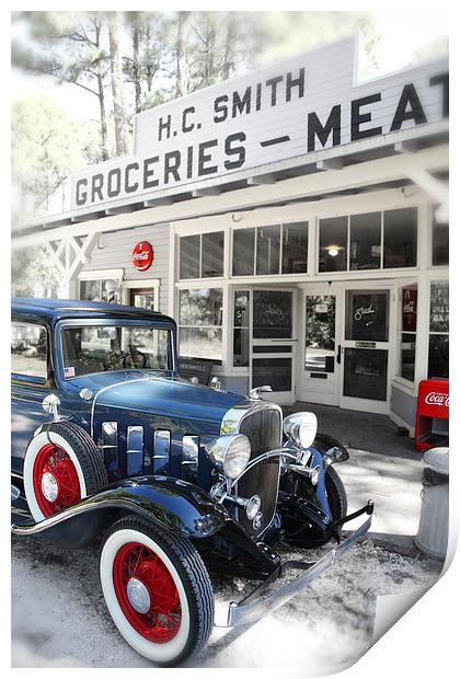 Classic Chevrolet Automobile Print by Mal Bray