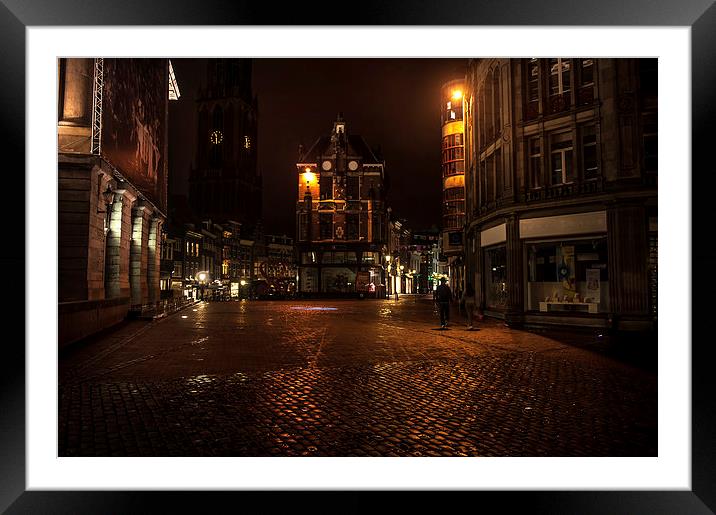  Lights of Night Utrecht. Netherlands  Framed Mounted Print by Jenny Rainbow
