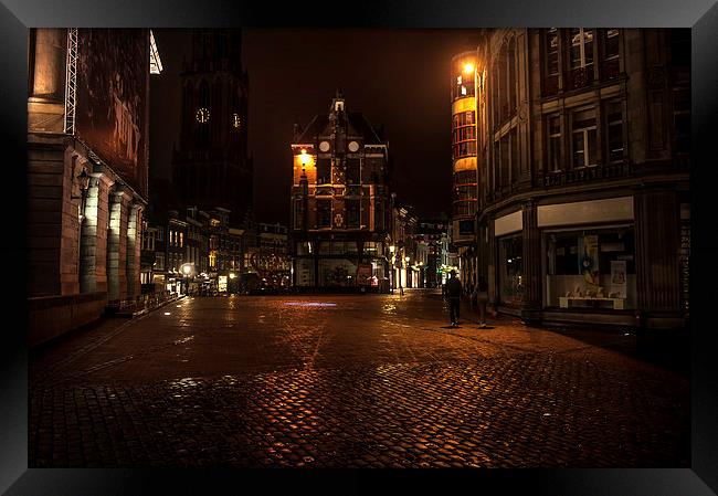  Lights of Night Utrecht. Netherlands  Framed Print by Jenny Rainbow
