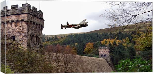 Canadian Lancaster VR-A at the Derwent Dam Canvas Print by Gary Eason