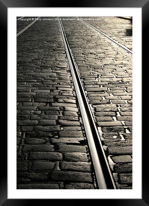  Tram lines Framed Mounted Print by Perry Johnson