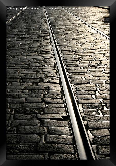  Tram lines Framed Print by Perry Johnson