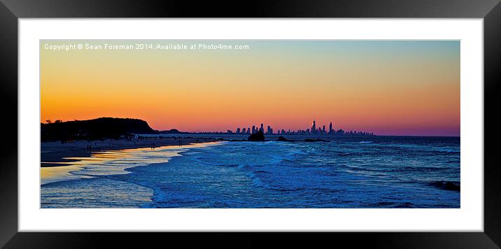  Surfers Paradise Framed Mounted Print by Sean Foreman