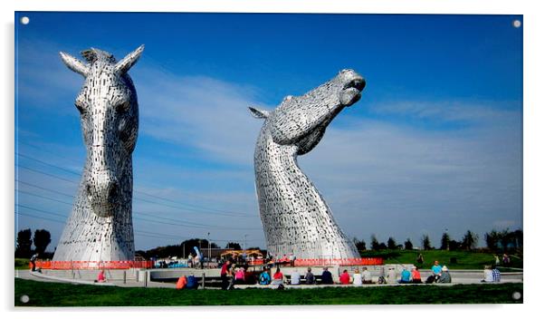  the kelpies    Acrylic by dale rys (LP)