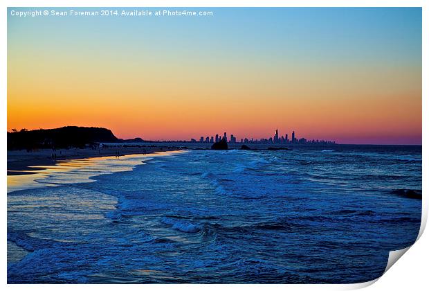  Surfers Paradise Print by Sean Foreman
